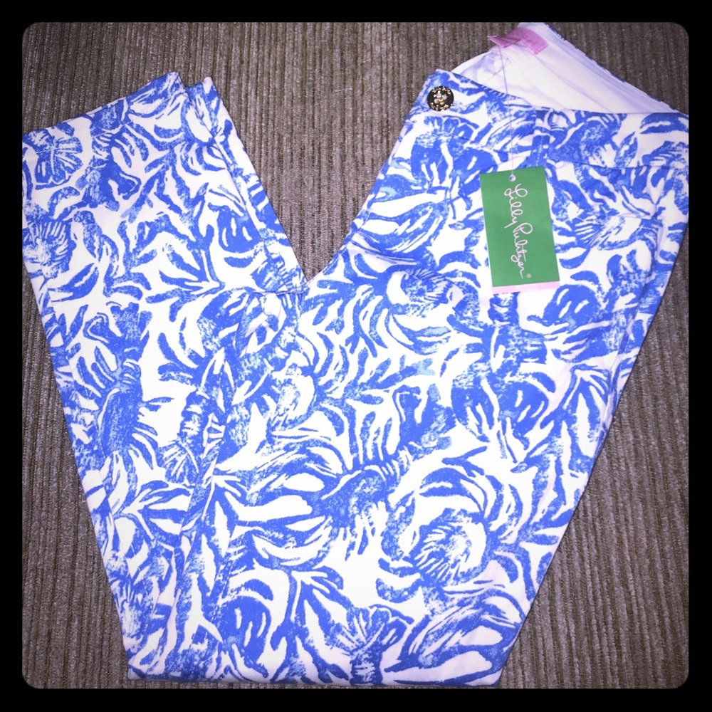 NWT size 0 Sadie stretch crops Lilly Pulitzer